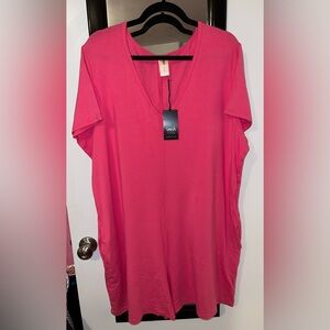 NWT Smash + Tess Sunday Shorty Romper Pop Of Pink Hot Plus Size 3X Sold Out